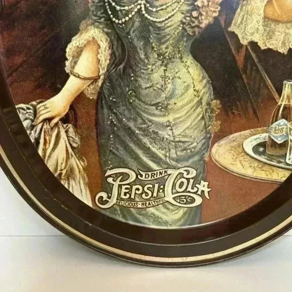 1983 Fabcraft Inc, Frenchtown NJ Pepsi Cola serving tray replica Victorian ad - Picture 3 of 6